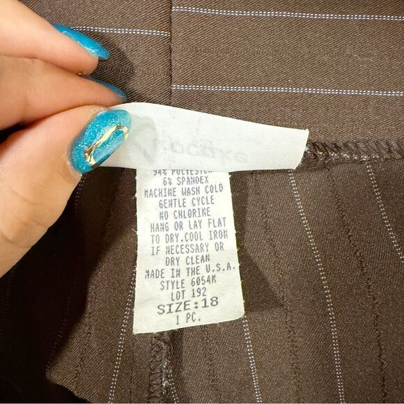 Vintage Retro Y2K Rockabilly Pin Up Pin Striped Stripe Pants Trouser Size 18 - Picture 6 of 6